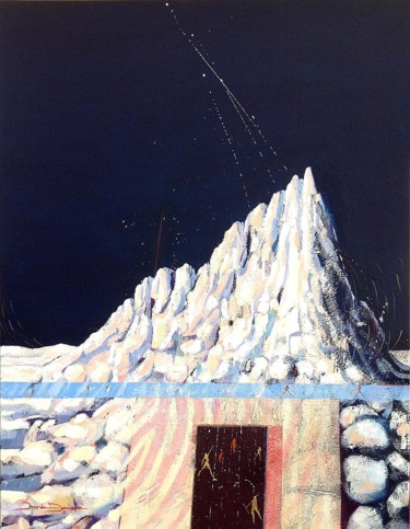 Painting titled "Ground floor door" by Frank Jooste, Original Artwork, Acrylic