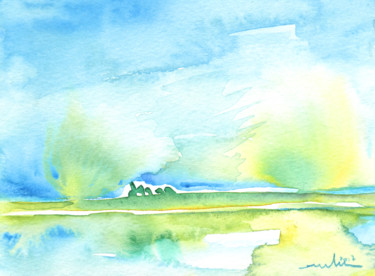 Painting titled "Dawn 35" by Miki De Goodaboom, Original Artwork, Watercolor