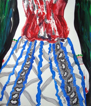 Painting titled "Sensation - 7" by Puja Sarkar, Original Artwork, Acrylic Mounted on Other rigid panel