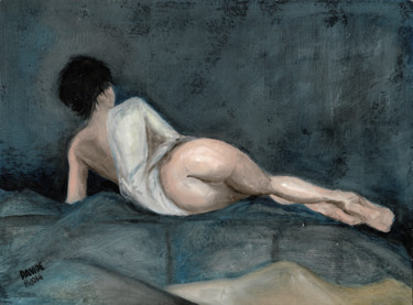 제목이 "La modella"인 미술작품 Davide Pacini로, 원작, 기름