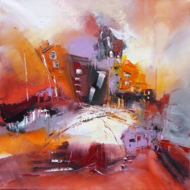 Peinture intitulée "Front de mer" par Christelle Veron Cherbonnier, Œuvre d'art originale, Huile