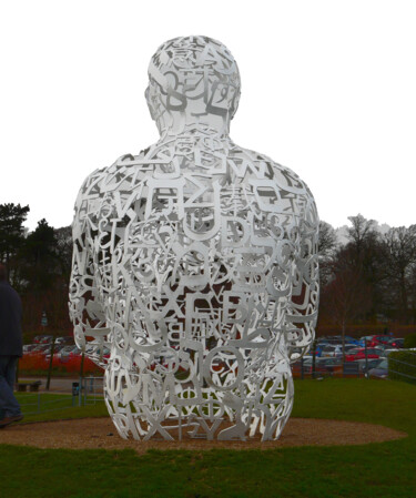 Skulptur mit dem Titel "Back view" von Kevin C Lee, Original-Kunstwerk, Metalle