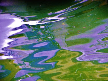 Purple on green