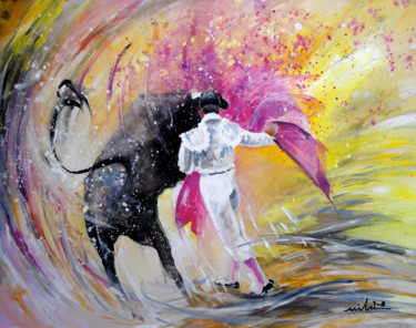 Passing Pink 绘画 标题为“Passing Pink” 由Miki De Goodaboom, 原创艺术品, 水粉