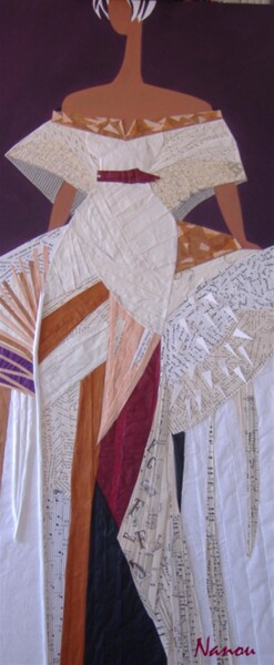 Collages intitulée "Dame Papiers ***" par L'Atelier De Nanou, Œuvre d'art originale, Collages