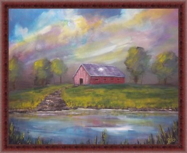 pond-cabin-018.jpg Painting titled "pond-cabin-018.jpg" by Joe La Bianca, Original Artwork