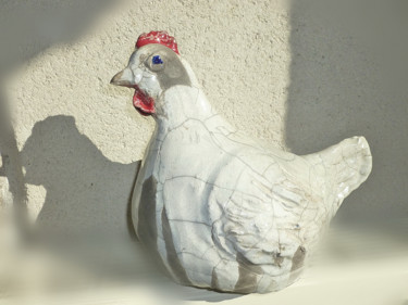 Sculpture intitulée "Reine de la Bresse" par Pierre Feyeux, Œuvre d'art originale, Céramique