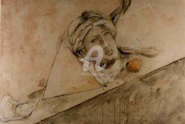 Atena Pittura intitolato "Atena" da Cosimo Amedeo Eliodoro, Opera d'arte originale, Olio