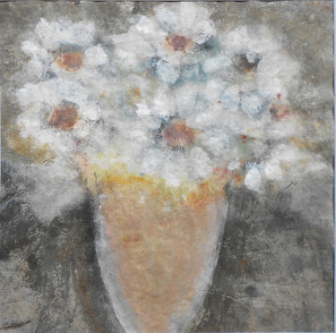 Painting titled "bouquet" by June Stapleton, Original Artwork, Oil