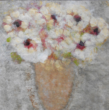 Painting titled "bouquet" by June Stapleton, Original Artwork, Oil