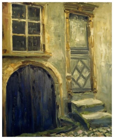 Vielle Façade Peinture intitulée "Vielle Façade" par Abdellatif Zeraidi Bd Lltyf Lzrydy, Œuvre d'art originale, Huile