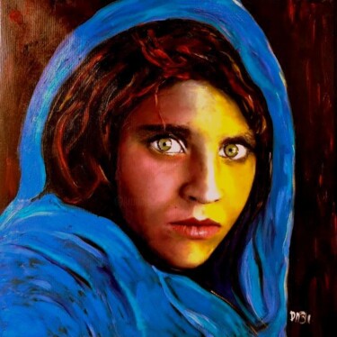 Peinture intitulée "REGARD" par Dabu., Œuvre d'art originale, Huile