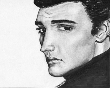 Dessin intitulée "elvis1.jpg" par Sandra Chapdelaine, Œuvre d'art originale, Autre
