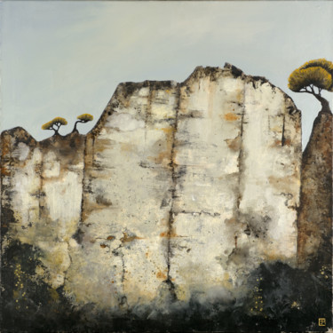 falaise Peinture intitulée "falaise" par Catherine Cazaentre, Œuvre d'art originale, Acrylique Monté sur Châssis en bois