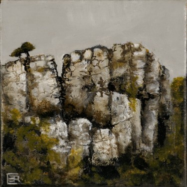 petite-falaise Peinture intitulée "petite-falaise" par Catherine Cazaentre, Œuvre d'art originale, Acrylique