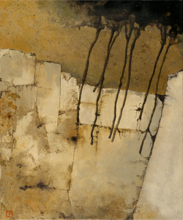 racines Peinture intitulée "racines" par Catherine Cazaentre, Œuvre d'art originale, Acrylique Monté sur Châssis en bois