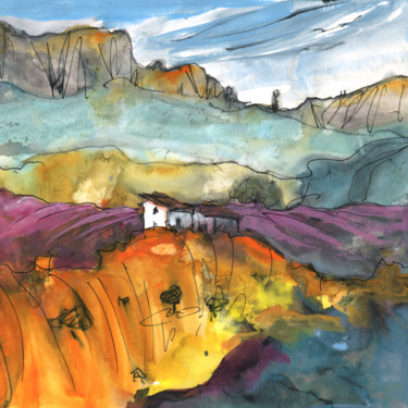 Malerei mit dem Titel "Ronda 08" von Miki De Goodaboom, Original-Kunstwerk, Aquarell