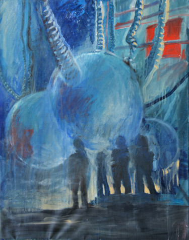 Schilderij getiteld "Decouverte" door Olivier Montes, Origineel Kunstwerk, Anders