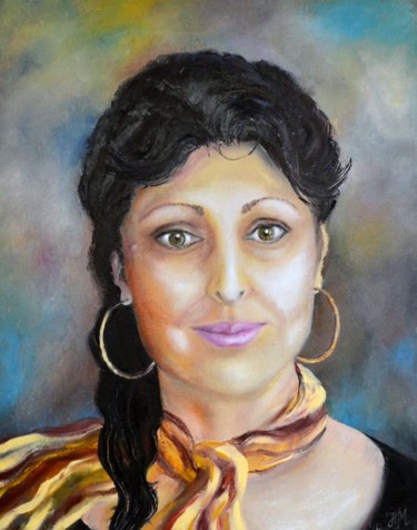 Painting titled "Emilia" by Nina Mitkova, Original Artwork, Oil
