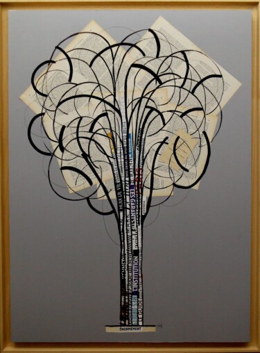 Painting titled "Arbre #2" by Modely Thibaud, Original Artwork
