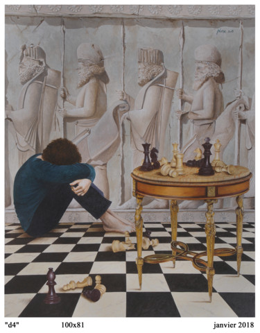 Peinture intitulée "d4" par Plumerand Frédéric, Œuvre d'art originale, Huile