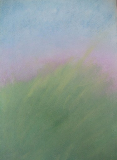 Drawing titled "Lavender Sky" by Branka Mattenheim, Original Artwork, Pastel