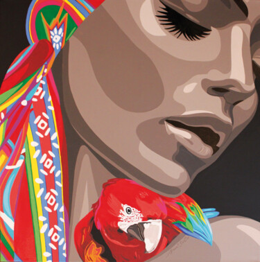 Lithographie " Oiseau de bon augure " Digital Arts titled "Lithographie " Oise…" by Ann'Soco, Original Artwork, Home Décor