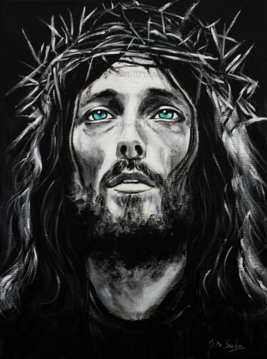 Pintura intitulada "Gesù di Nazareth" por Ornella Di Scala, Obras de arte originais, Acrílico