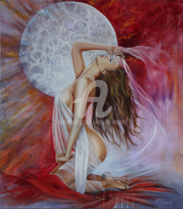 Painting titled "Eveil des sens par-…" by Nathalie Armand, Original Artwork, Oil