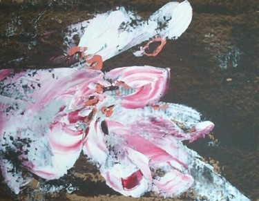 Painting titled "Regard printannier…" by Gisèle Dalla Longa, Original Artwork, Acrylic Mounted on Wood Panel