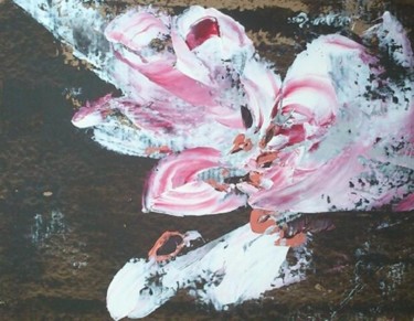 Painting titled "Regard printanier" by Gisèle Dalla Longa, Original Artwork, Acrylic Mounted on Wood Panel