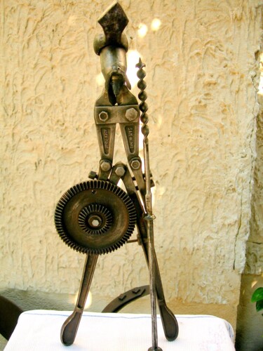 Skulptur mit dem Titel "DON QUICHOTTE DE LA…" von Gerard Lami, Original-Kunstwerk, Metalle