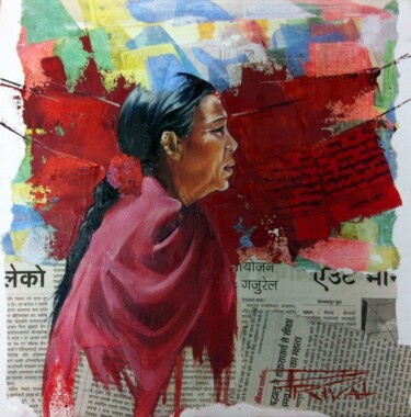 Peinture intitulée "Portraits du monde…" par Sonia Privat, Œuvre d'art originale, Huile