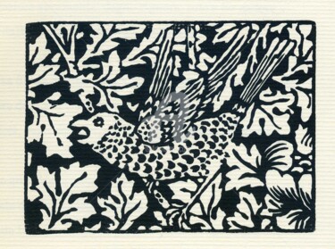 Artigianato intitolato "BIRD AND ANEMONE" da Cosimo Amedeo Eliodoro, Opera d'arte originale