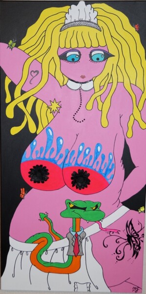 Peinture intitulée "La soubrette" par Johanna Meunier, Œuvre d'art originale, Acrylique