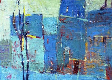 绘画 标题为“HOUSES” 由Olgierd Pikiewicz, 原创艺术品, 油