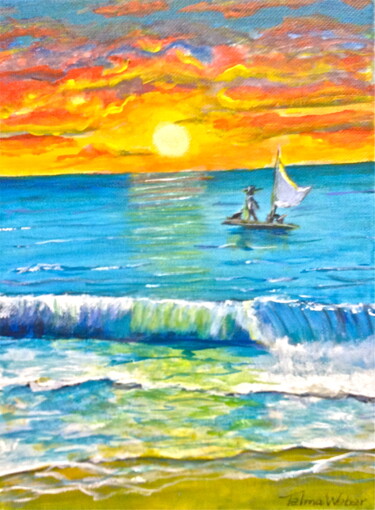 Q - 284 - Por do Sol na Praia