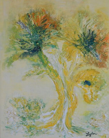 Painting titled "wild and crazy flow…" by Rich Leyden, Original Artwork, Oil