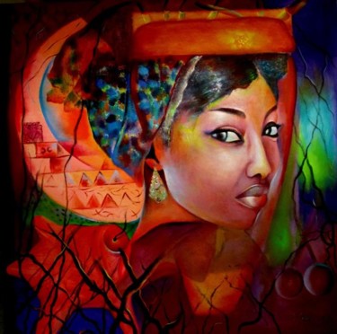 Painting titled ""VIBRATION"" by John Garcon, Original Artwork, Oil