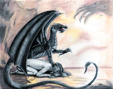 Dessin intitulée "le-protecteur.jpg" par Sandra Chapdelaine, Œuvre d'art originale, Autre
