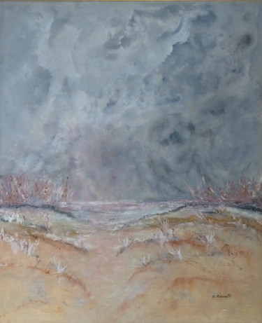 Painting titled "DUNES" by Colette Pisanelli, Original Artwork, Oil