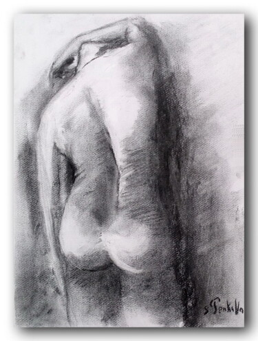 nu-homme-2.jpg Peinture intitulée "nu-homme-2.jpg" par Sylvie Delhors Penkalla, Œuvre d'art originale