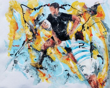 绘画 标题为“Rugby Blacks et Pum…” 由Jean-Luc Lopez, 原创艺术品, 丙烯