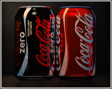 Coca Cola Zero Pintura intitulada "Coca Cola Zero" por Linaldo Cardoso, Obras de arte originais, Óleo