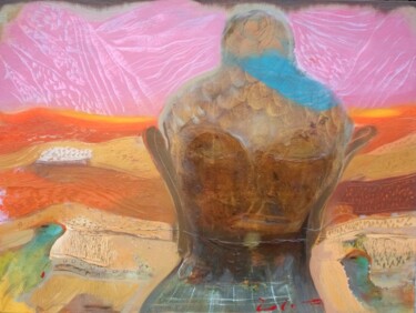 Peinture intitulée "borobudur 02" par Ilgvars Zalans, Œuvre d'art originale, Huile