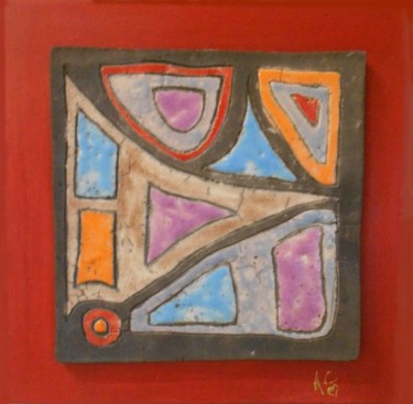 雕塑 标题为“abstraction-rouge.j…” 由Armelle Colombier, 原创艺术品, 陶瓷