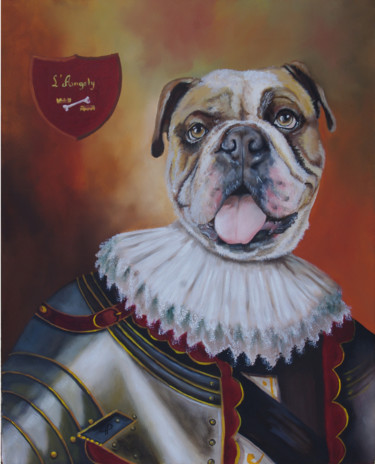 Schilderij getiteld "L'angély, président…" door Brataine, Origineel Kunstwerk, Olie