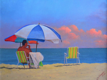 Empty chair Pintura intitulada "Empty chair" por Linaldo Cardoso, Obras de arte originais, Óleo