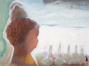 Peinture intitulée "borobudur-03" par Ilgvars Zalans, Œuvre d'art originale, Huile