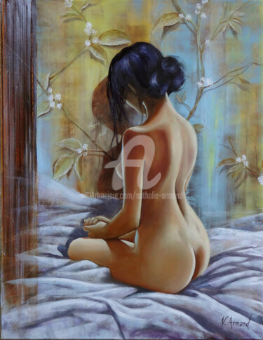 Peinture intitulée "nu-de-dos.jpg" par Nathalie Armand, Œuvre d'art originale, Acrylique